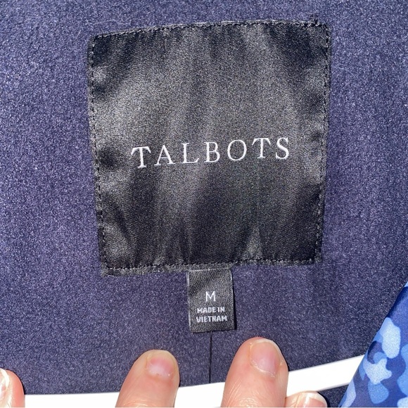 Talbots Blue and White Patterned Vest - Picture 3 of 9